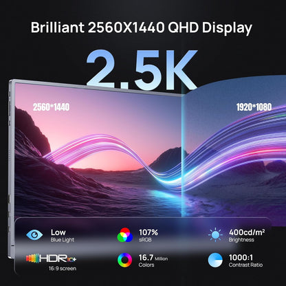 ARZOPA Z3FC - 16.1" 1440P 180Hz QHD IPS Portable Monitor