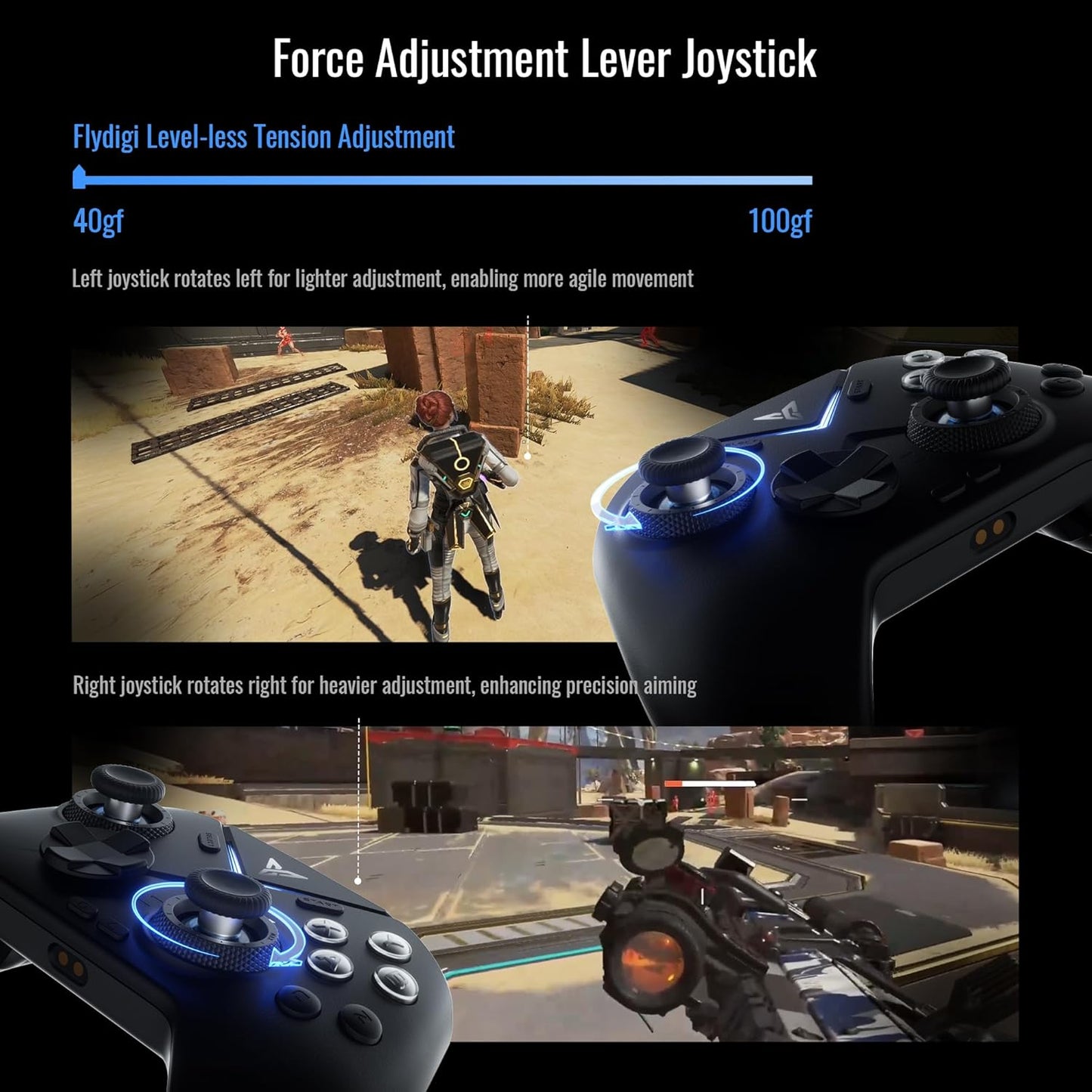 Flydigi Vader 4 Pro Wireless Hall Effect Joystick Controller - Windows Android Switch