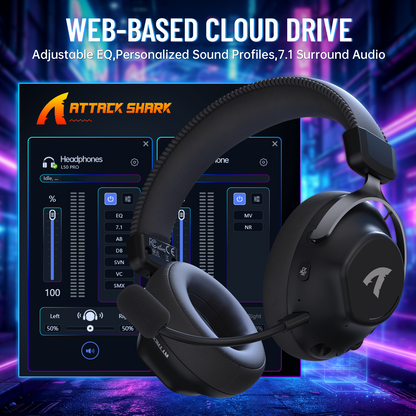 Attack Shark L50 PRO - Tri-Mode Wireless Gaming Headset
