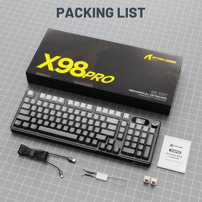 Attack Shark X98 PRO - 98% Wireless Mechanical RGB Gaming Keyboard
