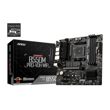 MSI B550m PRO-VDH WiFi - AMD mATX AM4 Motherboard