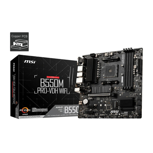 MSI B550m PRO-VDH WiFi - AMD mATX AM4 Motherboard