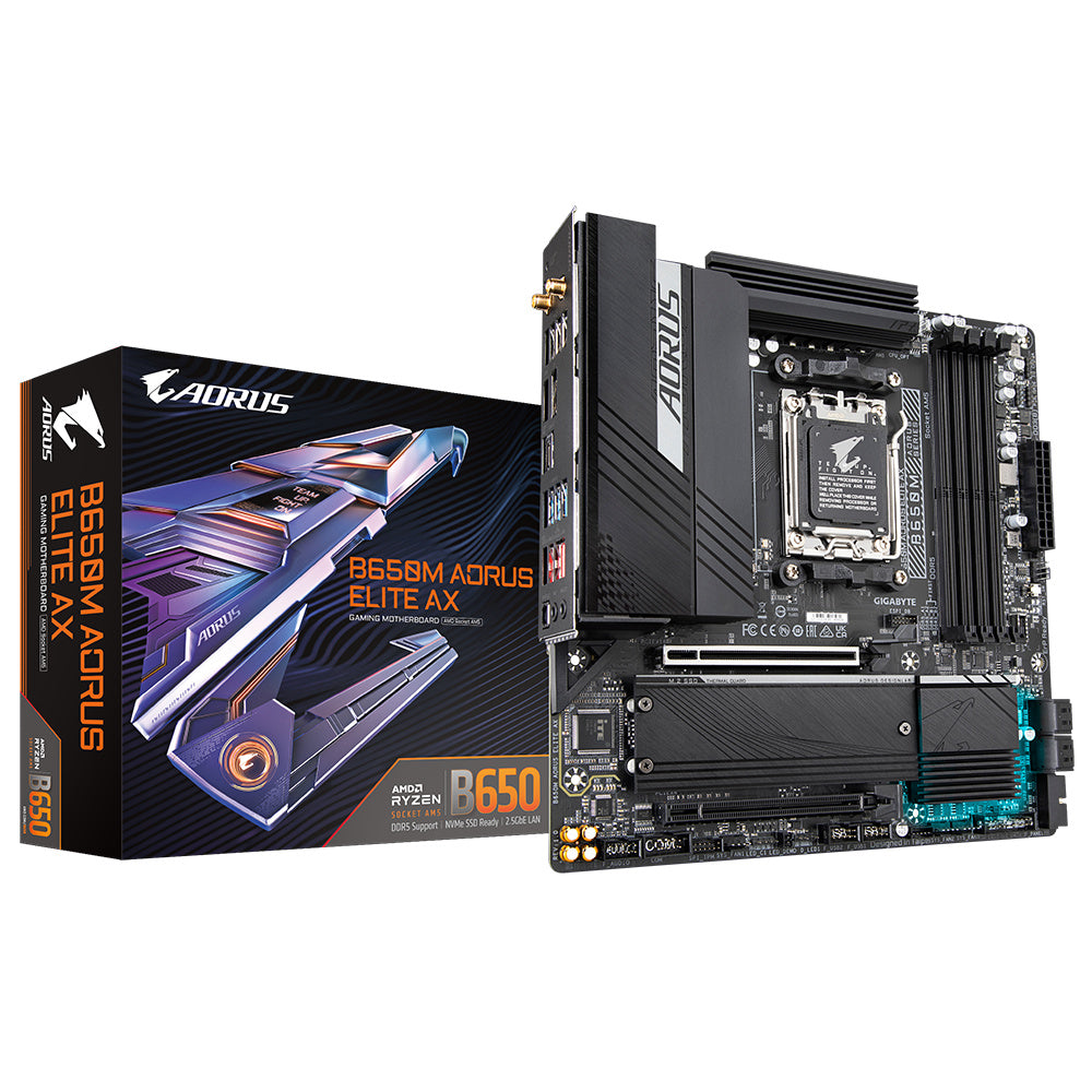 GIGABYTE B650M AORUS ELITE AX - mATX AMD AM5 Motherboard