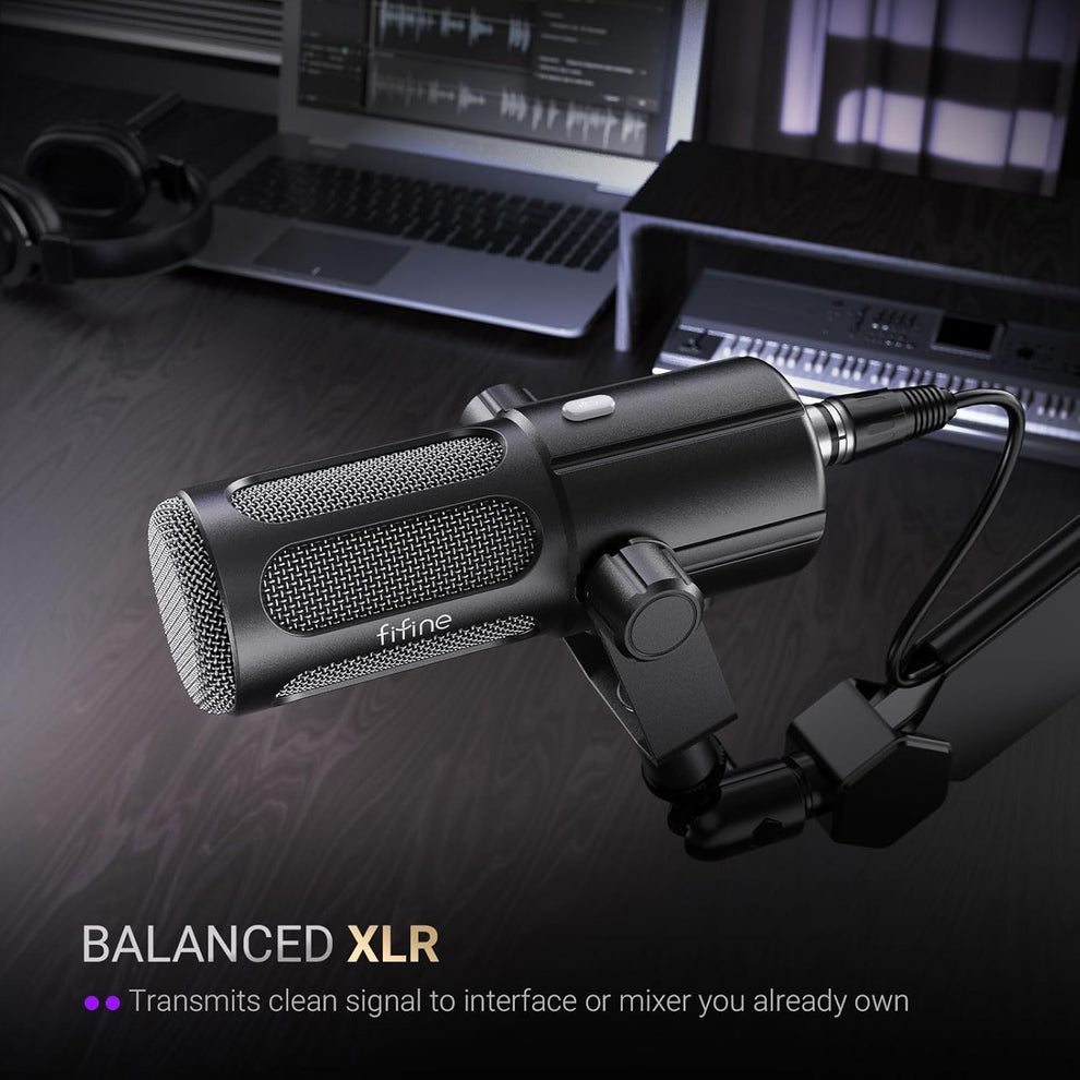 FIFINE AmpliTank Tank6 - USB/XLR Dynamic Microphone for Podcasting