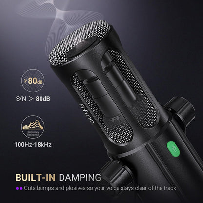 FIFINE AmpliTank Tank6 - USB/XLR Dynamic Microphone for Podcasting