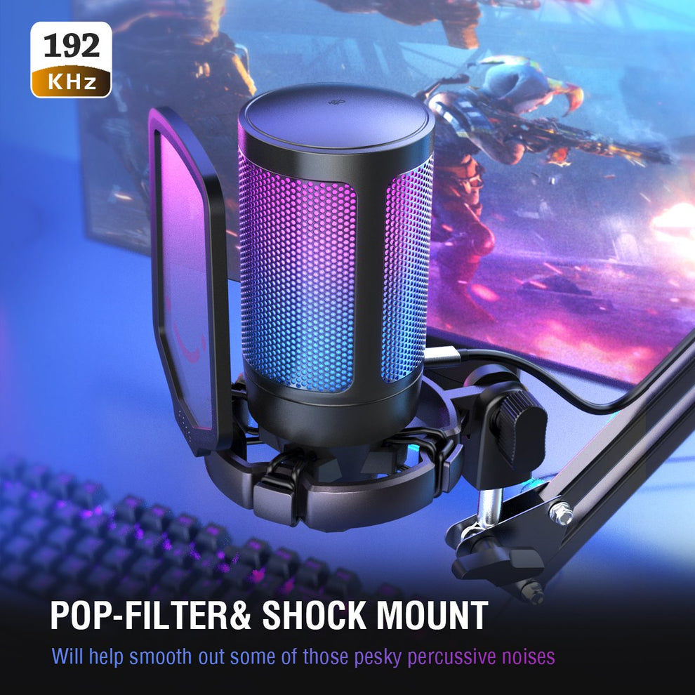 FIFINE AmpliGame A6V -  USB Condenser Microphone for Gaming
