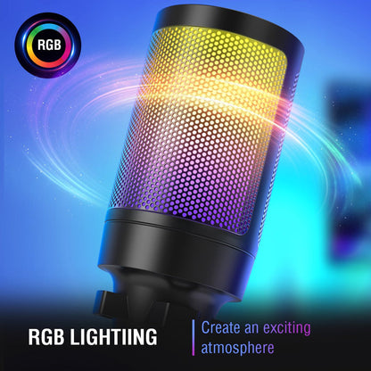 FIFINE AmpliGame A6V -  USB Condenser Microphone for Gaming