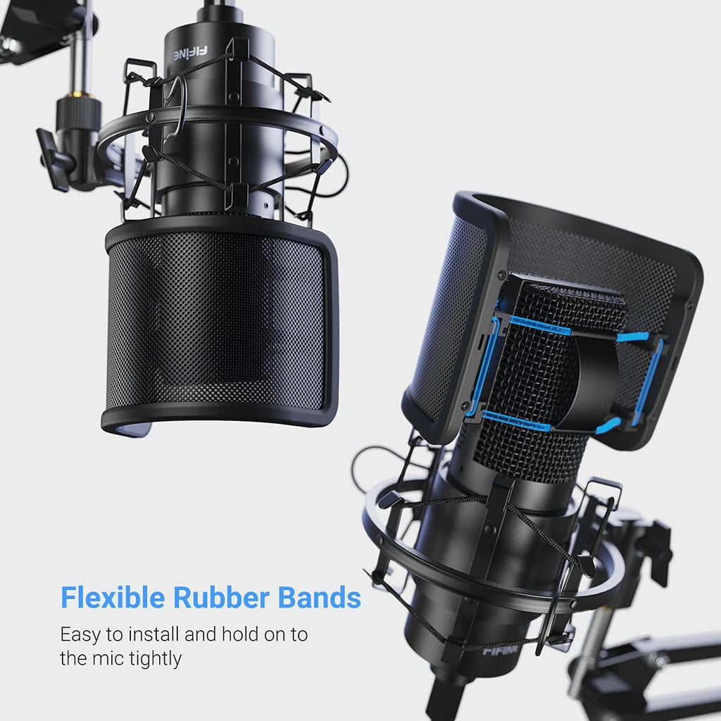 FIFINE U1 - Pop Filter with Metal Mesh (40mm to 70mm Microphones)