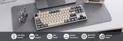 Royal Kludge RK R87Pro - TKL Wired Mechanical RGB Gaming Keyboard