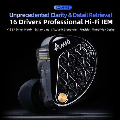 KZ AM16 - 16 Driver Balanced Amateur Earphones IEM