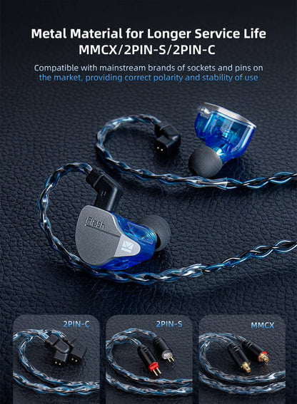 KBEAR ST12 - 8 Core Silver-Plated Earphone Upgrade Cable
