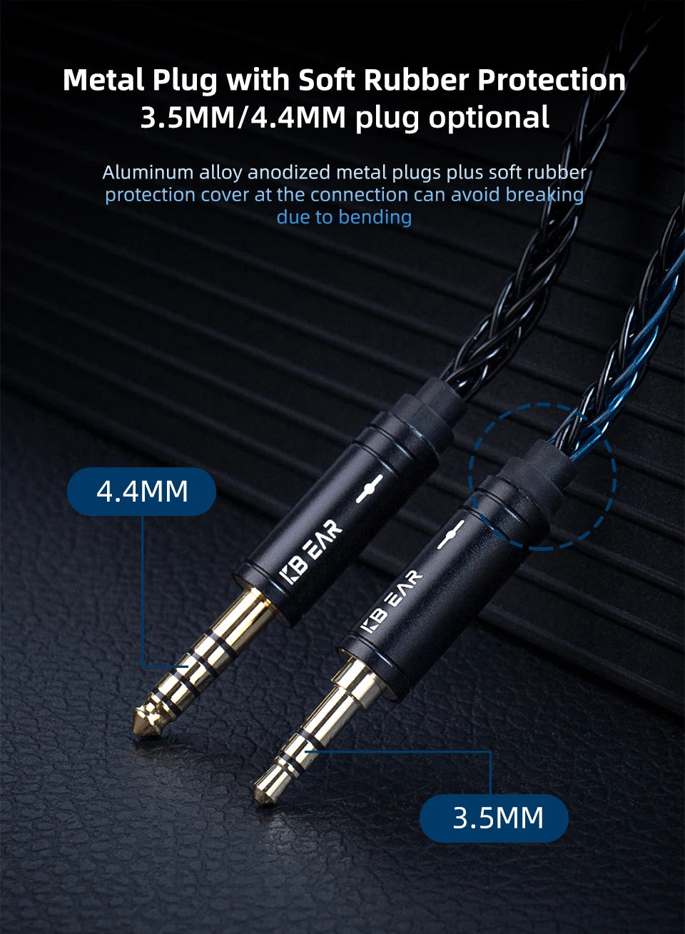 KBEAR ST12 - 8 Core Silver-Plated Earphone Upgrade Cable