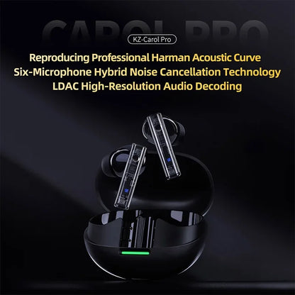 KZ Carol Pro - Bluetooth 5.4 Active Noise Cancelling Earphones 1DD