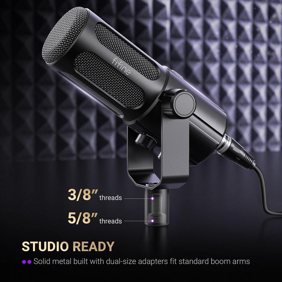 FIFINE AmpliTank Tank6 - USB/XLR Dynamic Microphone for Podcasting