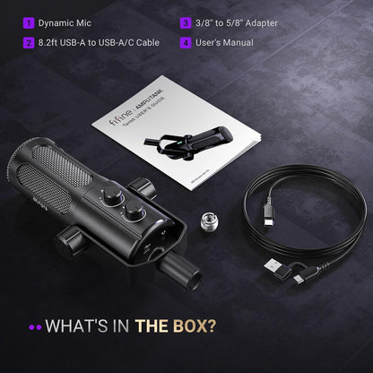 FIFINE AmpliTank Tank6 - USB/XLR Dynamic Microphone for Podcasting