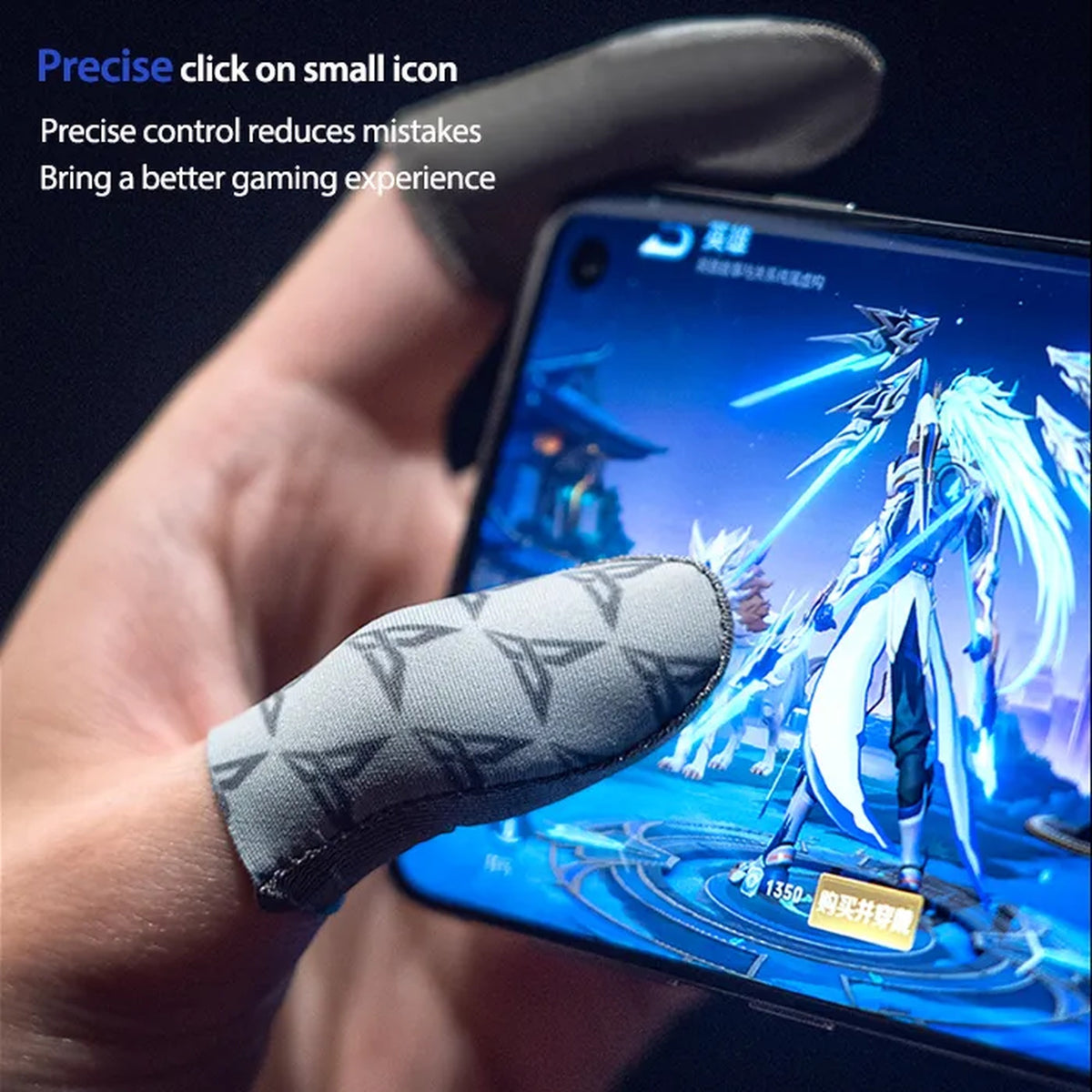 Flydigi P1 Lite - Silver Cloth Mobile Gaming Finger Sleeve
