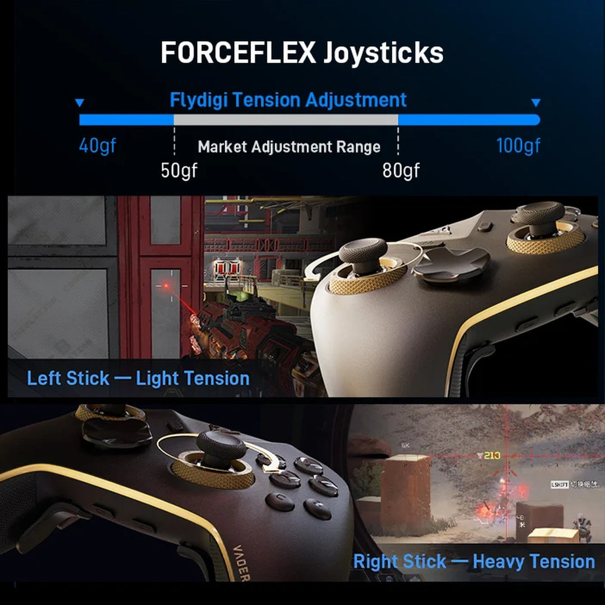 Flydigi Vader 5 Pro Wireless Hall Effect Joystick Controller - Windows Android Switch