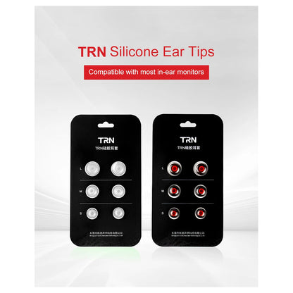 TRN Silicone Ear Tips - 3 Pairs L M S for In-Ear Earphones