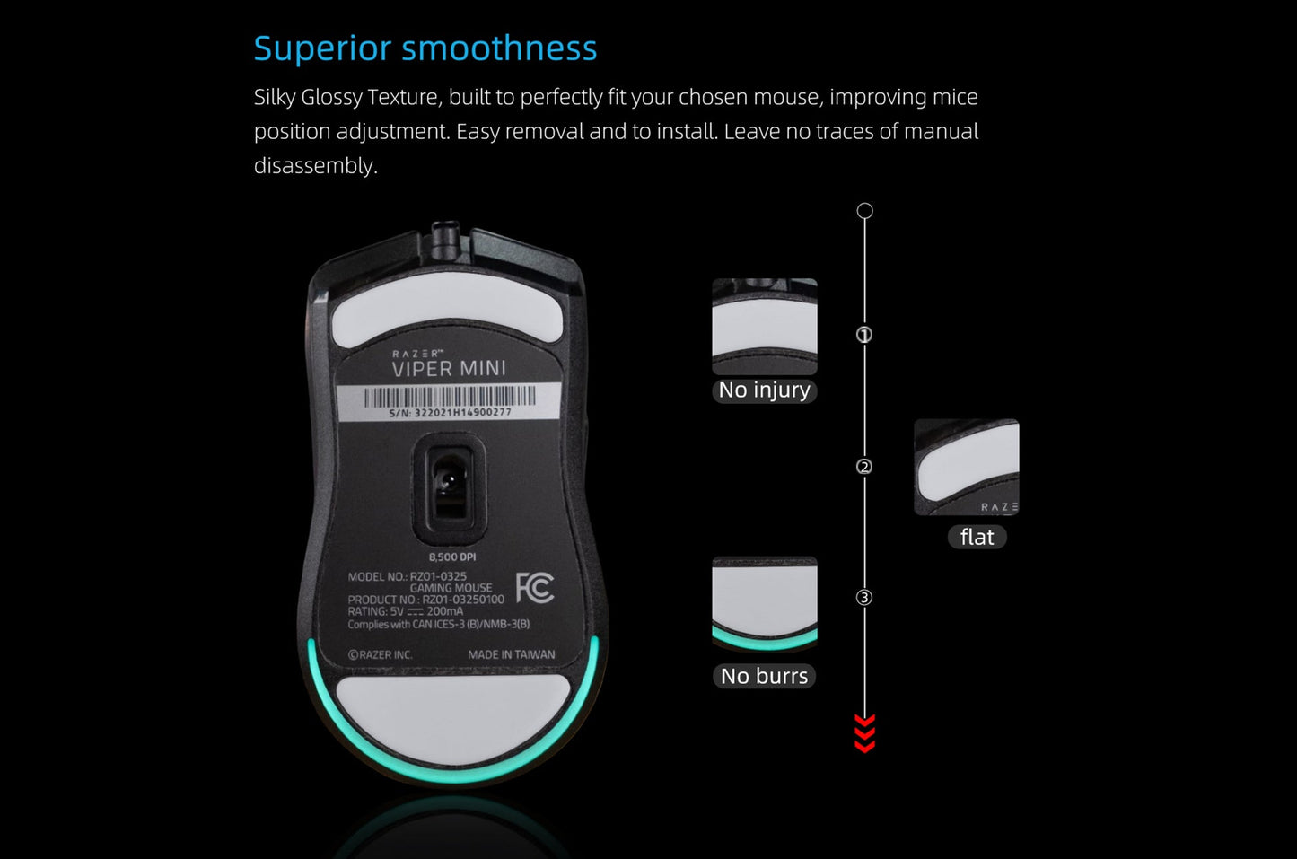 Esptiger ARC PTFE Mouse Skates / Mouse Feet