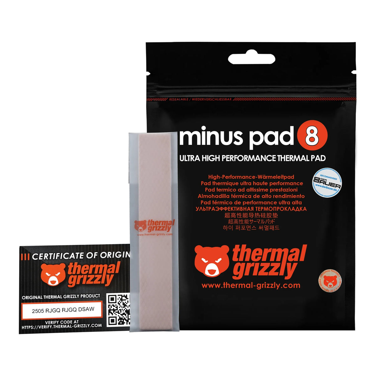 Thermal Grizzly Minus Pad 8 - Thermal Pad