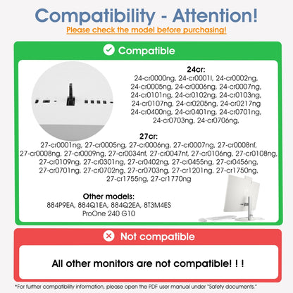 HP All-in-One PC Vesa Mount Adapter - (24-cr / 27-cr)