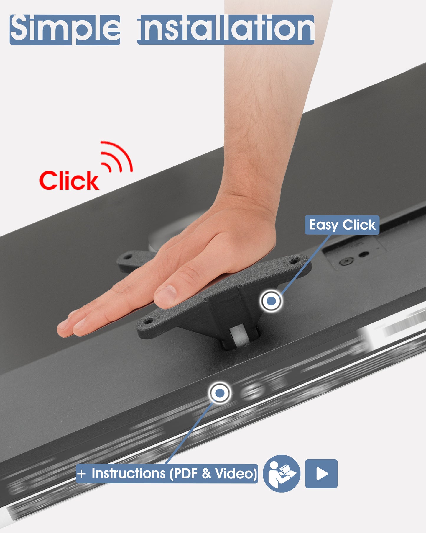 HP Monitor Vesa Mount Adapter - M series (m27f / m24f / m32f) - 75x75mm