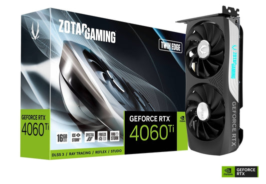 ZOTAC GeForce RTX 4060Ti Twin Edge - 16GB GDDR6 Graphics Card