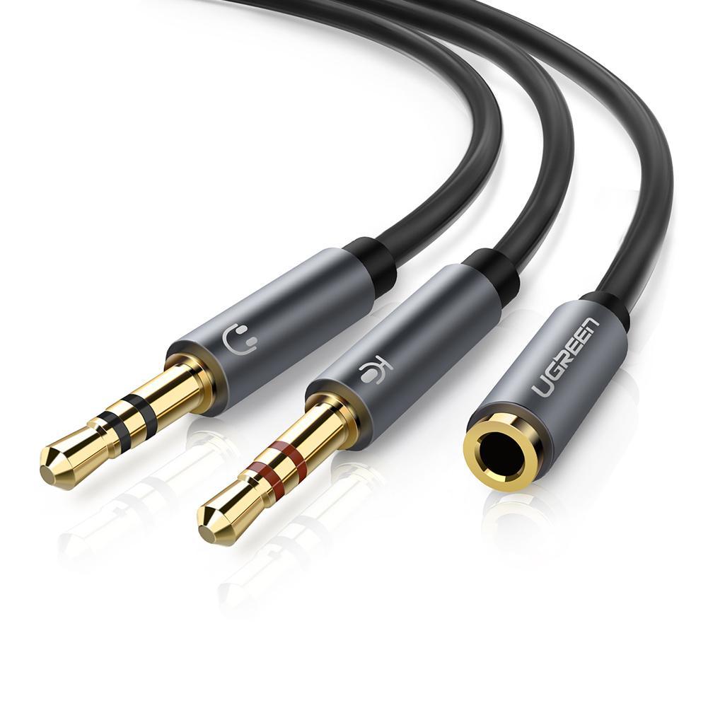 UGreen AV140 - 3.5mm female to 2male (Headphone + Mic) Headset Splitter Cable