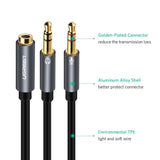 UGreen AV140 - 3.5mm female to 2male (Headphone + Mic) Headset Splitter Cable