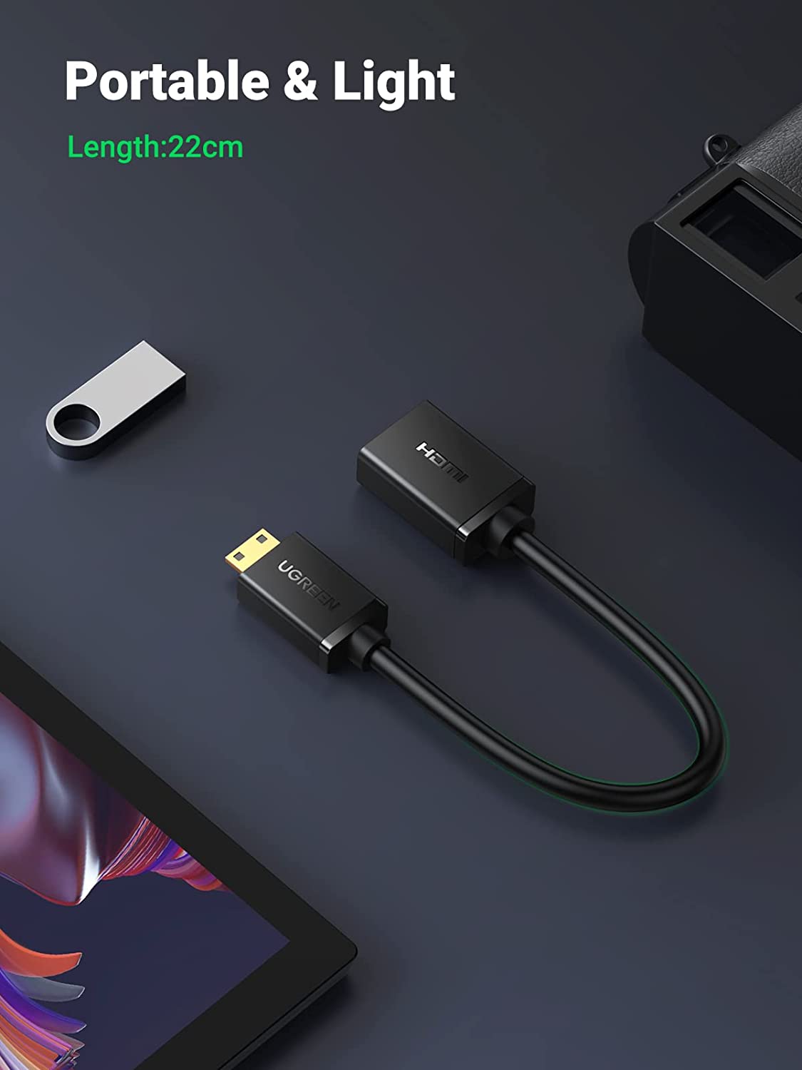 Ugreen Mini HDMI to HDMI Adapter - 4K 60hz Male to Female