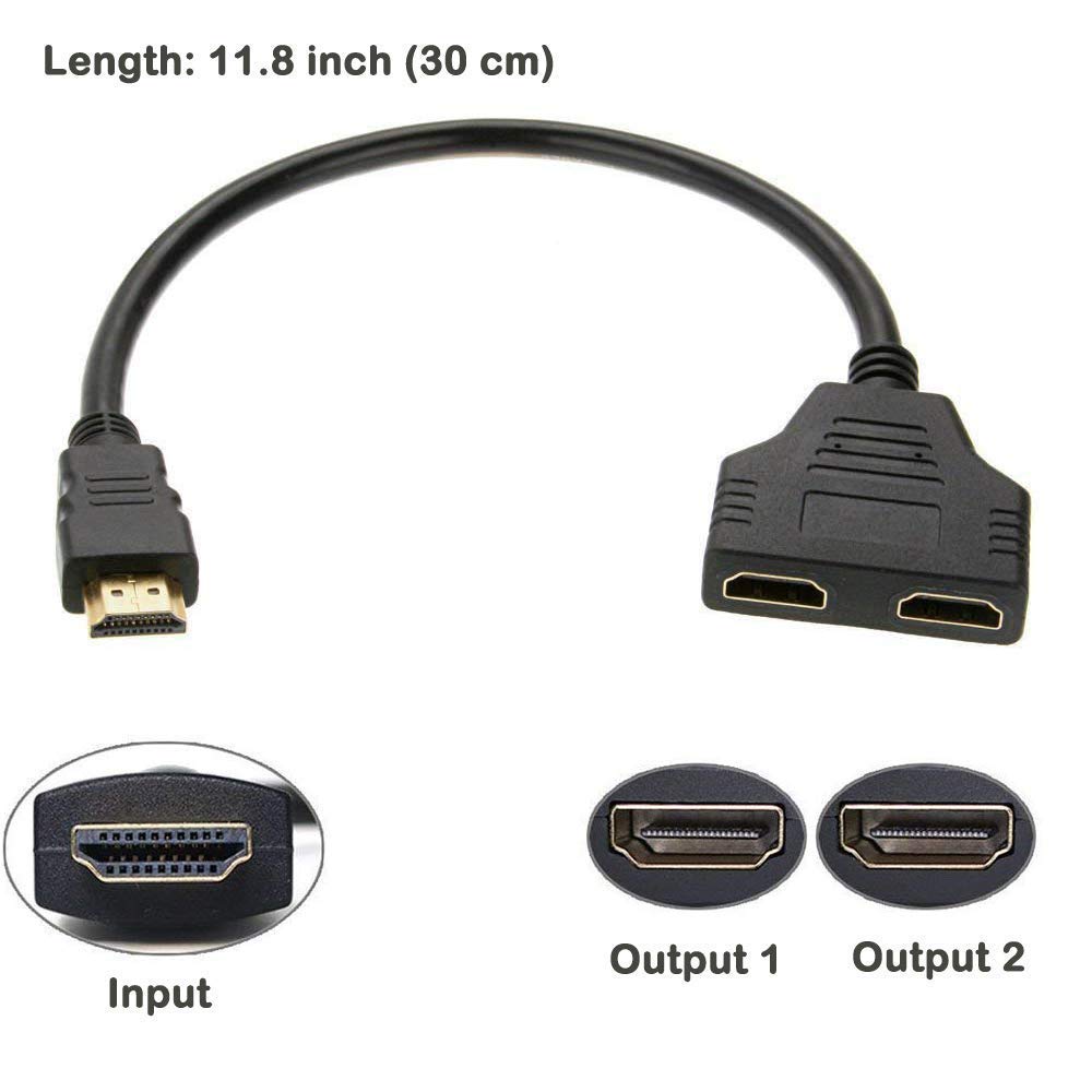 HDMI Splitter Cable - HDMI male to 2 female HDMI