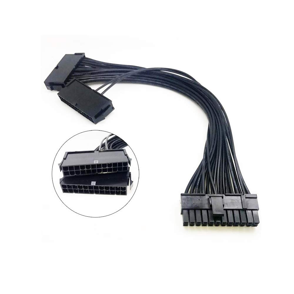 Dual PSU Adapter Power Supply 24 Pin Extension Cable