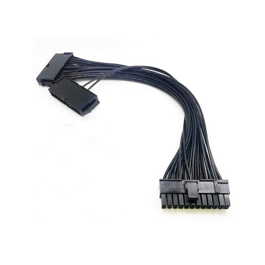 Dual PSU Adapter Power Supply 24 Pin Extension Cable