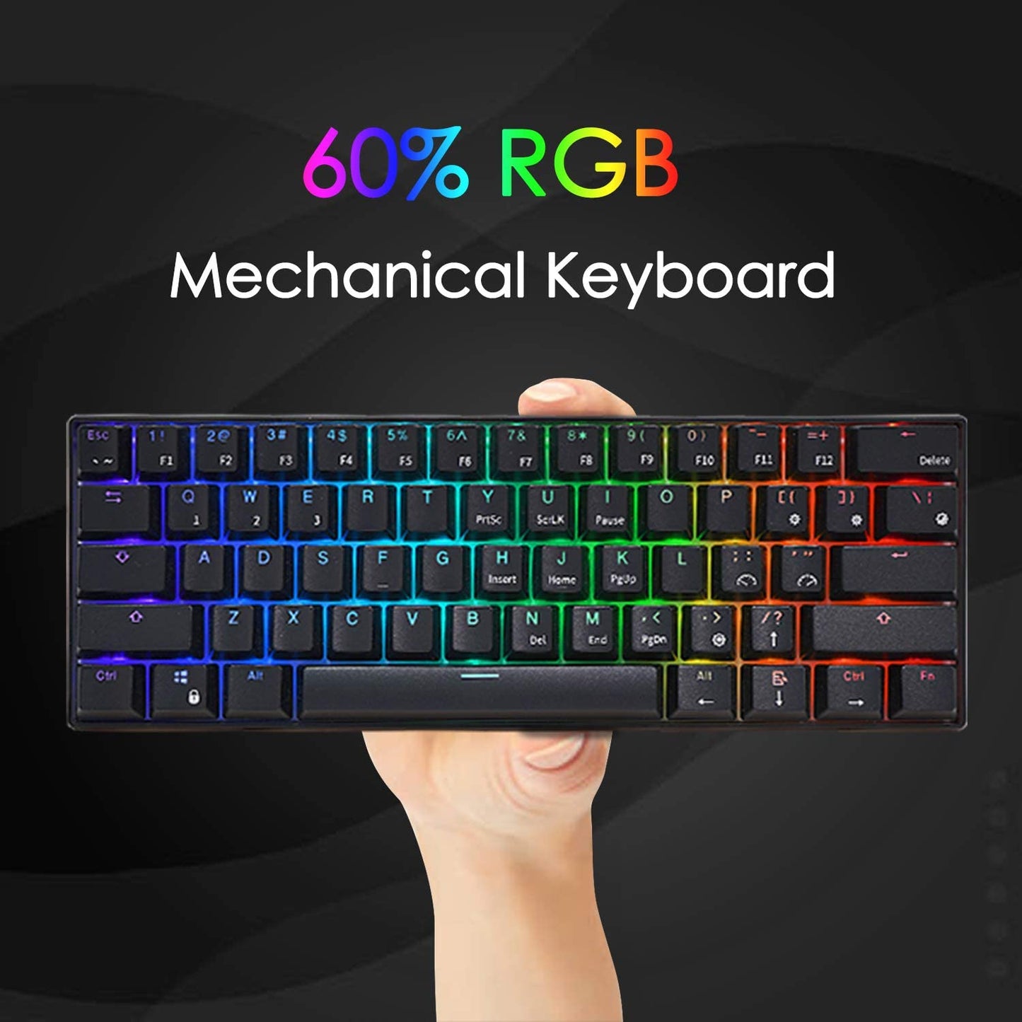 Royal Kludge RK61 - 60% Wireless/Wired Mechanical RGB Gaming Keyboard