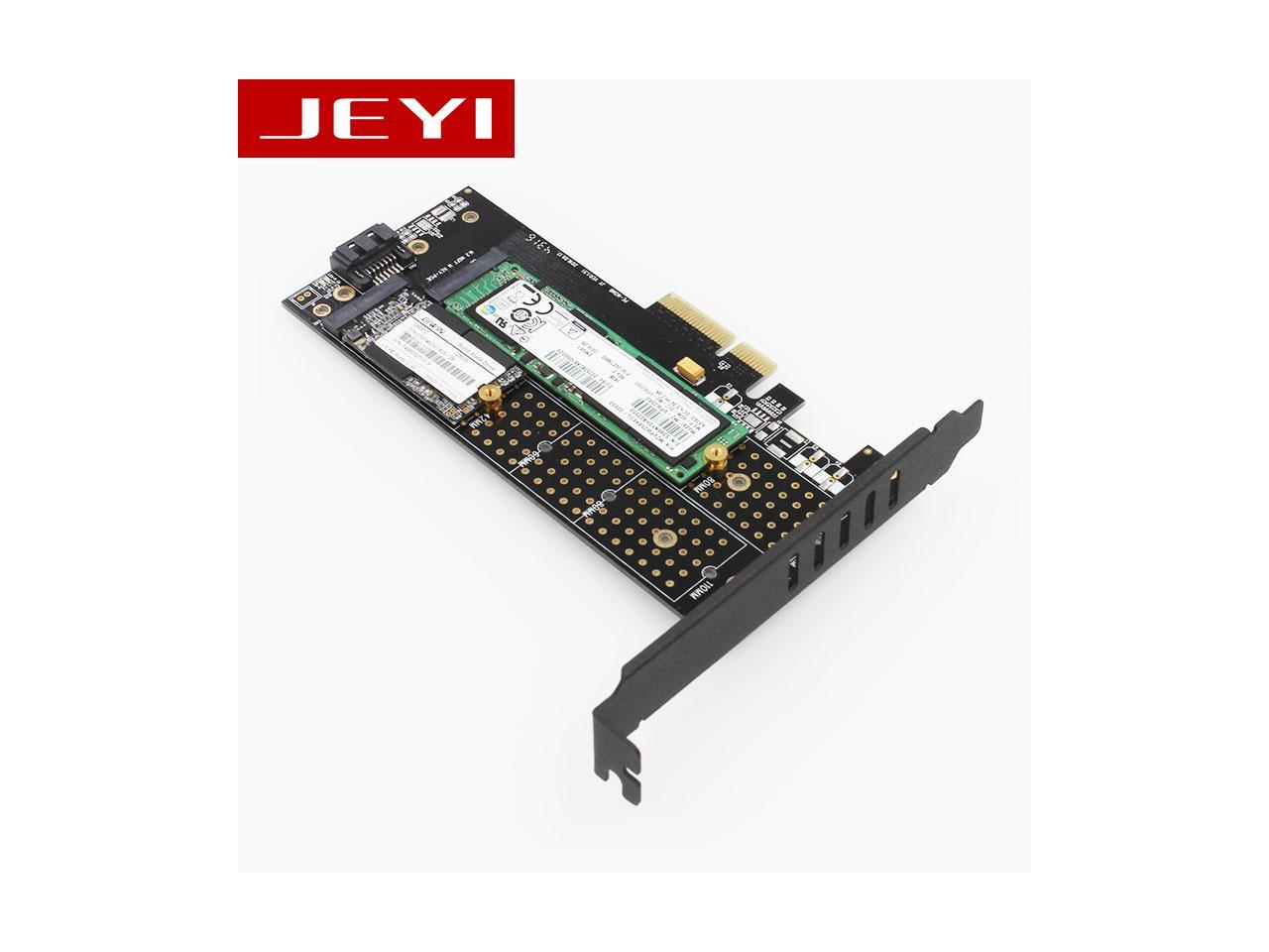 JEYI SK6 M.2 NVMe (M Key) & NGFF (B Key) SSD to PCI-E 3.0 x4 Adapter