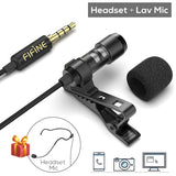 FIFINE C1 - Omnidirectional Lavalier Lapel + Headset Microphone