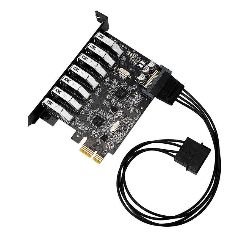 7 Port USB 3.0 PCI Express (PCIe) Expansion Card