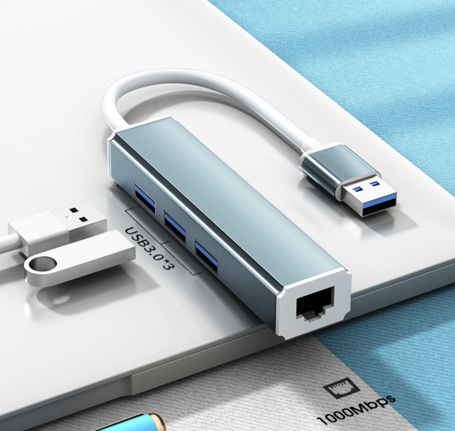 4-in-1 Multifunction USB Hub Ethernet – ShufflePCs